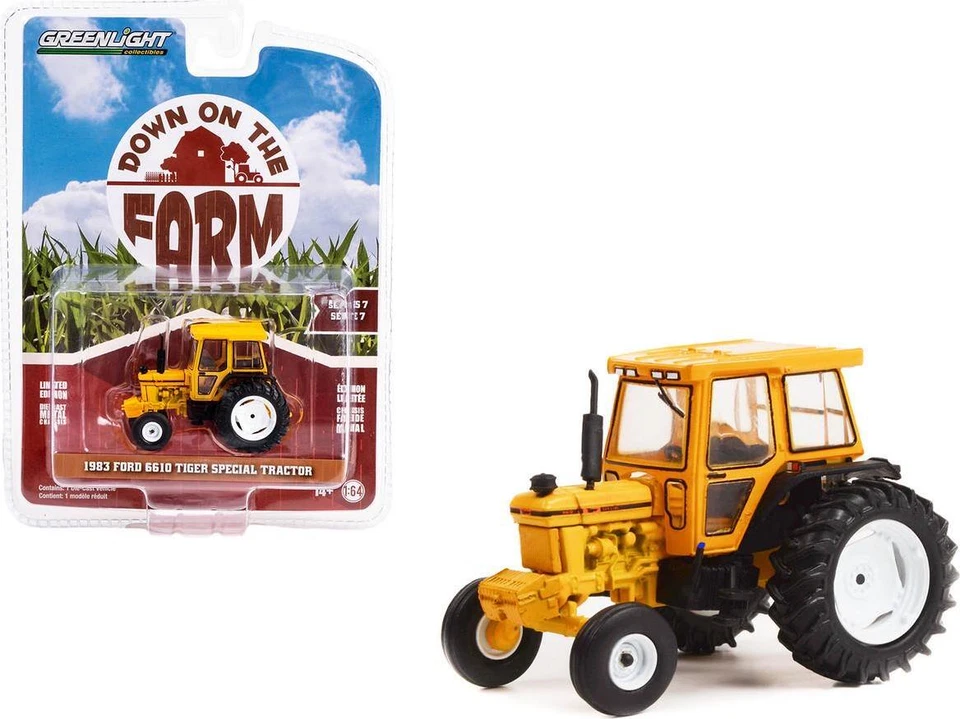 Greenlight 1983 Ford 6610 Tiger Special Tractor Yellow 1/64 Diecast 48070D