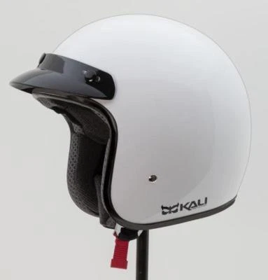 Casco Kali Blanco Brillante 3/4 DOT Estilo Vintage Ligero Extra Pequeño XS Harley Foto 1 de 4