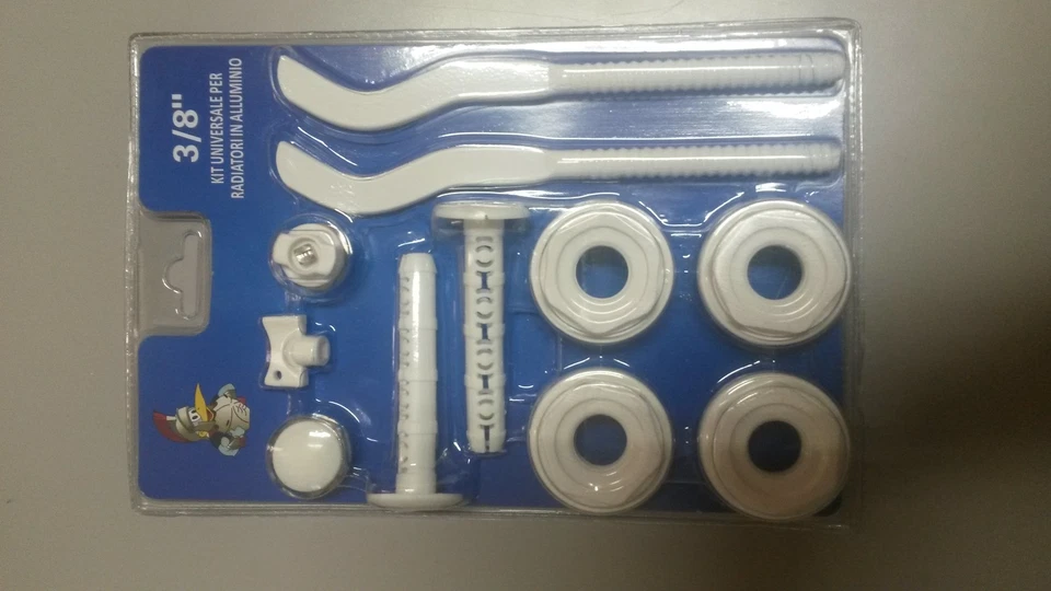 SIRA KIT TAPPI 1" VALVOLINA e MENSOLE PIATTE per radiatori alluminio