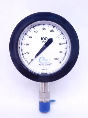 3D INSTRUMENTS Accu-Drive Pressure Gauge 1/4"NPT 0-100 PSI P/N 25502-23B11 SDO - Image 1 of 4