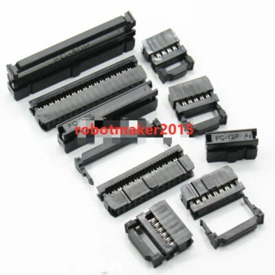 10PCS FC-8/10/12/14/16/20/24/26/30/34/40PIN FEMALE HEADER IDC SOCKET CONNECTOR - Image 1 of 3