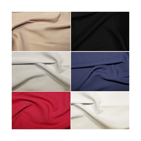 Fashion Crepe Fabric Plain Dress Material 150cm wide - Image 1 of 1