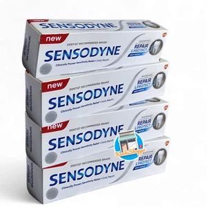 Sensodyne Repair & Protect Deep Repair Whitening Toothpaste 100g x 4 Fast Ship - Picture 1 of 6