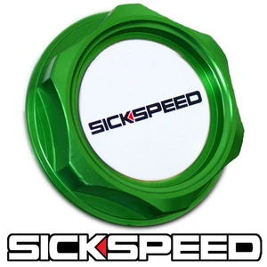 EVO X 08-09 ONLY GREEN BILLET ALUMINUM ENGINE VALVE COVER OIL FILLER CAP WHT - Bild 1 von 1