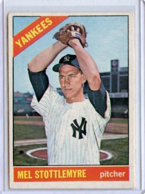 1966 Topps Mel Stottlemyre New York Yankees #350 🚀😳💥 VGEX - Image 1 of 2