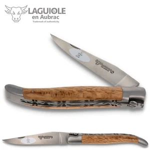 Navaja Laguiole Aubrac Roble Verde L0712GOIF Doble Placa 12 cm Cuchillo - Imagen 1 de 6