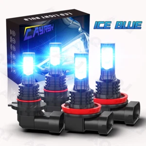 4x 9005 H11 Blue LED Headlight Bulbs Hi Lo Beam For Ram 1500 Classic 2019-2022 - Picture 1 of 18