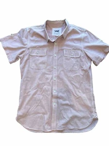 Men’s Shirt Obey Propaganda - Button up Short Sleeve size XL - Orange / Coral - Picture 1 of 4