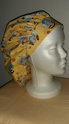Cute Summer Gnomes Medical Surgical Bouffant Scrub Hat SIZE MEDIUM - Image 1 of 3