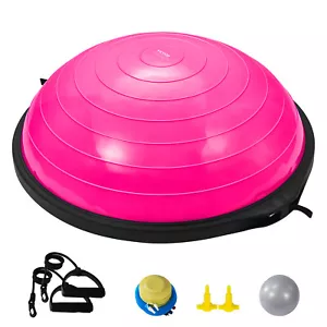 VEVOR 26" Half Exercise Ball Trainer Yoga Balance Stability Ball Resistance Band - Picture 1 of 12