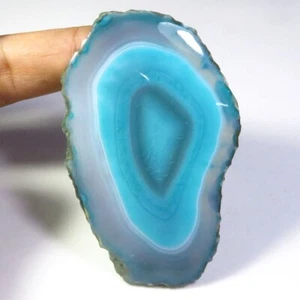Natural Agate Geode Slice Gems 69x43 mm Smooth Green Slice Cabs 145 Cts BS-1082 - Picture 1 of 10