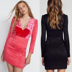 Neu mit Etikett $ 250 Free People Naomi Minikleid aus Samt & Jacquard – Größe & Farbe auswählen! - Bild 1 von 23