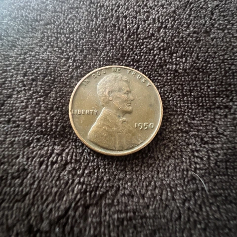 1950 American Wheat Penny, Lincoln, No Mint Mark Cover