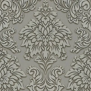 Profhome 368981-GU Barock Tapete Ornament glänzend grau silber beige 5,33 m2 - Bild 1 von 5