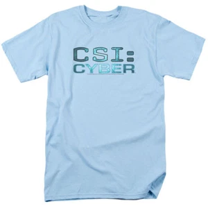 Trevco - Men's CSI Cyber Logo - Light Blue - Adult T-Shirt - Medium - Picture 1 of 2