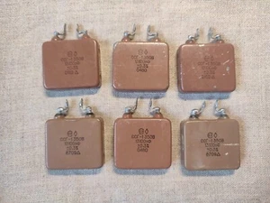 6 pcs. 0.0131 uF = 13100 pF 350V SSG-1 /ССГ-1 Silver Mica Capacitors +/- 0.3% - Picture 1 of 2