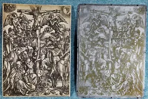 Engraved plate. Dürer engraving. Crucifixion. Photoengraved plate. - Picture 1 of 7