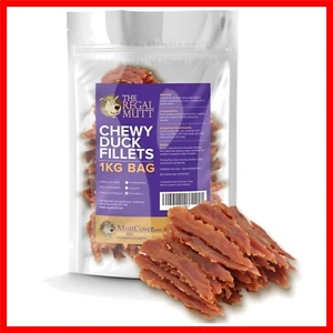 Delicious Duck Fillet Dog Chews - 1kg Bag, Perfect for Sensitive Stomachs - Picture 1 of 11