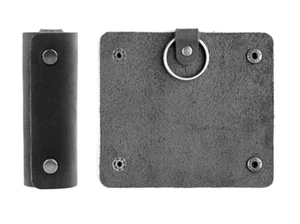 key bag case chain box genuine Cow Leather Pouch Customize handmade black Z597 - Picture 1 of 4