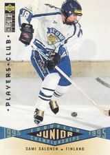 1995-96 Collector's Choice Hockey Player's Club #328 Sami Salonen Finland