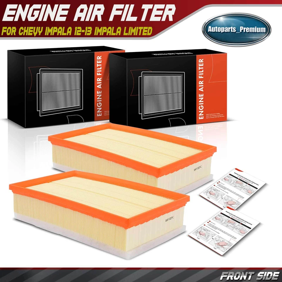 2x Engine Air Filter for Chevrolet Impala 2012-2013 Impala Limited 14-16 V6 3.6L - Image 1 of 4