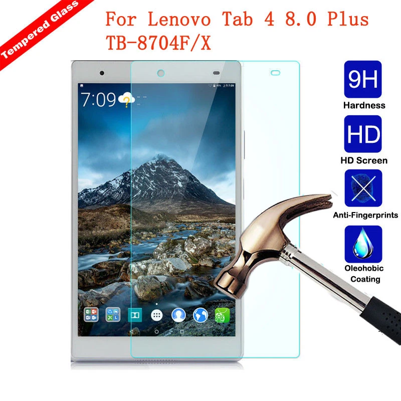 Lenovo Tab 4 8.0 Plus TB-8704F/X Tablet Tempered Glass Screen Protector Guard 9H - Image 1 of 4