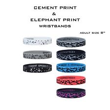 CEMENT ELEPHANT PRINT SNEAKERHEAD SILICONE RUBBER WRISTBAND BUY 2 GET 1 FREE