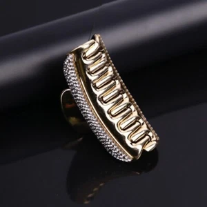 LARGE HAIR CLIP CRYSTAL DIAMANTE BLING WIDE HAIR CLIP CLAW GRIP BUTTERFLY CLAMP - Picture 1 of 1