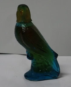 Vintage Avon Bottle Green Glass Parrot Decorative Bottle Full Pre-owned - Picture 1 of 2