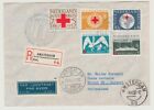 Pays-Bas enregistrés 1957 comptables congrès courrier aérien couverture croix rouge
