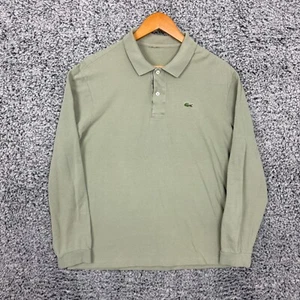 Vintage Lacoste Shirt Mens Large Green Polo Tennis Prep Long Sleeve Adult L - Picture 1 of 11