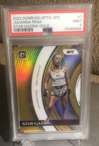 Julianna Pena Star Gazing Gold #/10 PSA 9 2022 Donruss Optic UFC