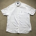 Gant Men’s Pure Linen Button Down Shirt Sleeve Shirt White Size XL / 2XL