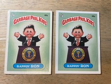 Lot of 2 Graded Garbage Pail Kids Trading Cards 46A Rappin' Ron