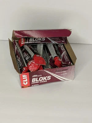 Clif Bar Shot Bloks Energy Chews Black Cherry w/ 50mg Caffeine Box of 18 - Image 1 of 4