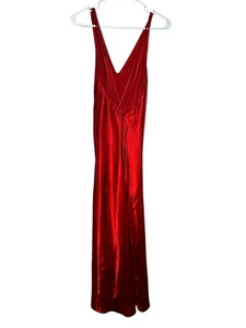 Maxi camisón vintage Fredericks of Hollywood rojo satinado Y2K talla S - Imagen 1 de 6