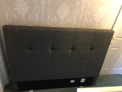 Headboard for King Size Bed | Julian Bowen Sorrento Grey - Image 1 of 3