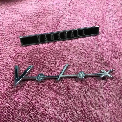 1962-63 VAUXHALL PB VELOX Chrome Rear Name Plate Badge and Interior Dash Badge - Image 1 of 2