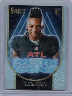 2023 Panini Select #NI-BRO Bijan Robinson Neon Icons - Image 1 of 2