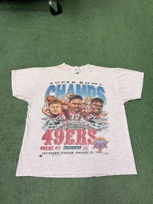Camisa Caricatura Vintage Años 80 San Francisco 49ers Super Bowl 29 Campeones XL MARCADA Foto 1 de 4