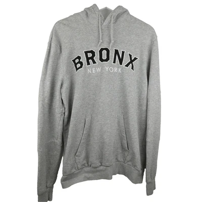 H&M Unisex Sudadera con Capucha Para Hombre Mediana Gris Claro Bronx Nueva York Sudadera Manga Larga Foto 1 de 4