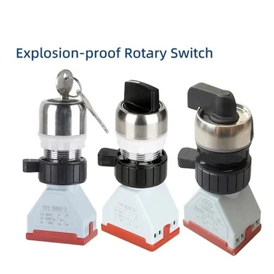 Rotary Explosion Proof Switch BA8097 Metal Control Knob Self Lock 1NO1NC 2NO2NC - Image 1 of 4