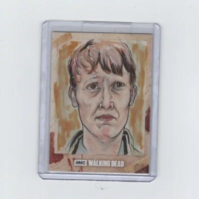 WALKING DEAD SEASON 8 ERIC RALEIGH SKETCH CARD BY ARTIST ANDREW LOPEZ  1/1! - Image 1 of 2