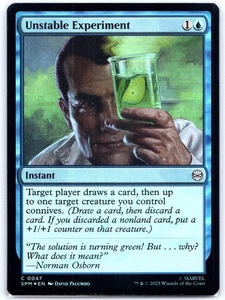 Unstable Experiment Marvel's Spider-Man 47 NM MTG Magic ShipNow Foil - Picture 1 of 2