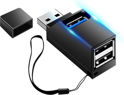 Hub USB 3.0, Splitter 3-Porte (2 USB 2.0 + USB 3.0), Adattatore Dati Ad Alta Vel - Immagine 1 di 4
