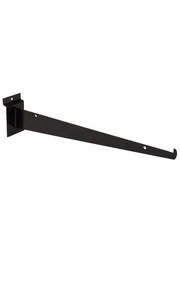 14 inch Black Shelf Bracket for Slatwall - Pack of 5 - Picture 1 of 2