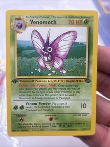 TCG Pokemon Inglese Vintage 1° Edizione Venomoth 29/64 Jungle Regular - Foto 1 di 5