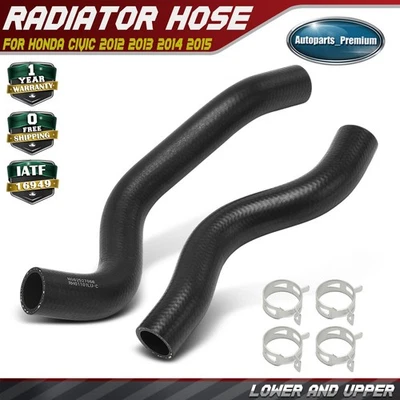 Manguera de refrigerante de radiador inferior y superior 2 piezas para Honda Civic 2012-2015 19501R1AA01 Foto 1 de 4