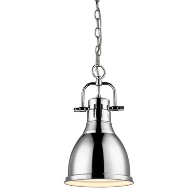 Golden Lighting 3602-S-CH Chrome Duncan Single Light 9"W Mini Pendant - Image 1 of 4