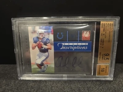 2012 Elite Inscriptions Blue Ink Andrew Luck #1 BGS 9.5  Rookie Auto RC - Image 1 of 2